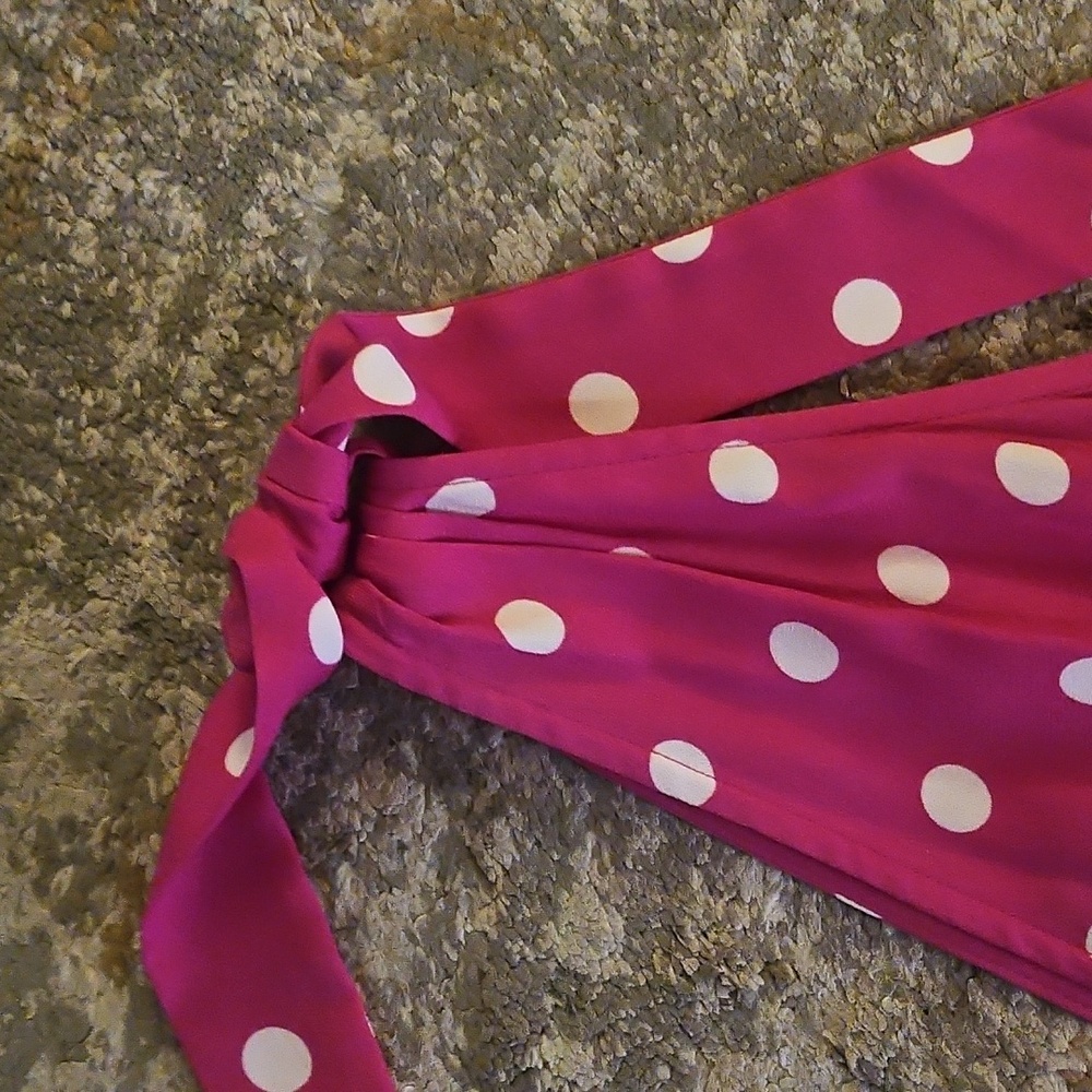 Maison Tara Pink Polka Dot Dress Size 12 NWT - Picture 7 of 11